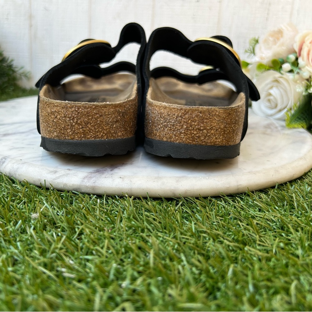 BIRKENSTOCK Arizona Big Buckle Nubuk Leather
Color: Black women Sz 40 US 9-95 - Picture 13 of 16